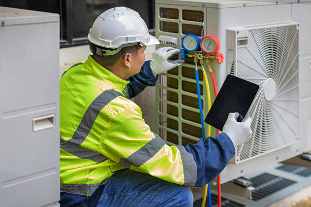 Professional Hvac technician working in Junction, TX